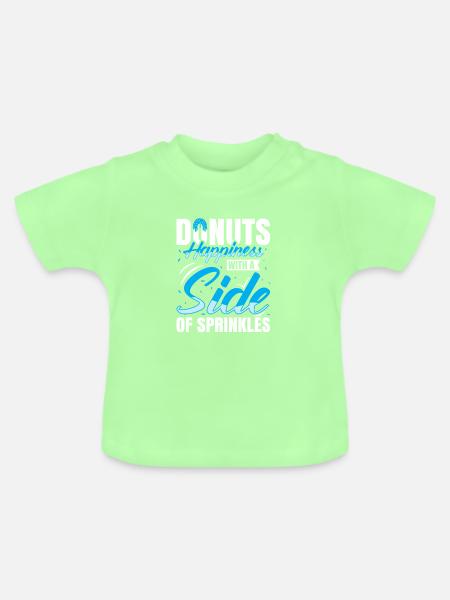Donut Fastfood - Baby Bio-T-Shirt mit Rundhals - Mintgrün
