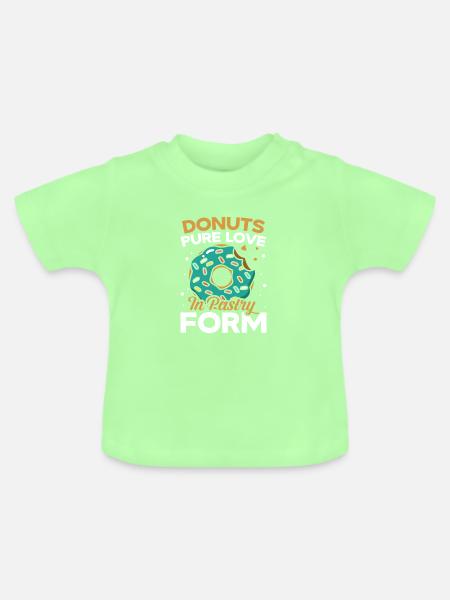 Donut Fastfood - Baby Bio-T-Shirt mit Rundhals - Mintgrün