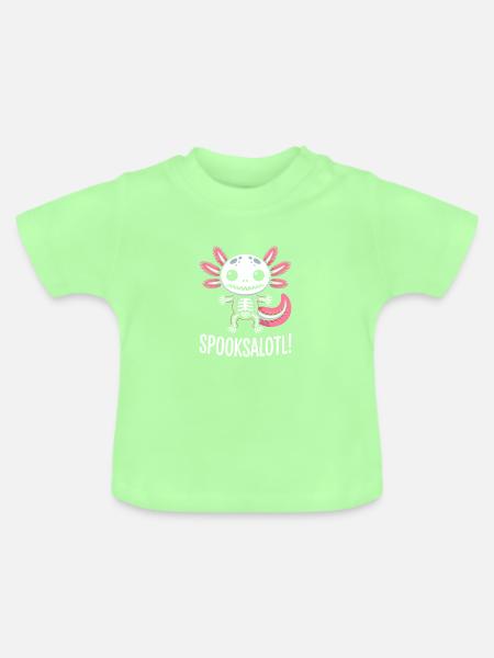 Spooksalot Skelett-Kreatur - Baby Bio-T-Shirt mit Rundhals - Mintgrün