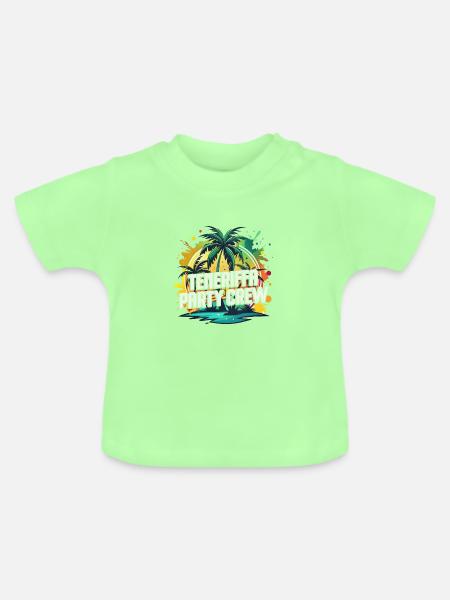 Teneriffa Party Crew - Baby Bio-T-Shirt mit Rundhals - Mintgrün