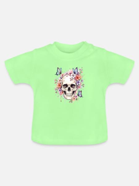 Sakura Kirschblüte - Baby Bio-T-Shirt mit Rundhals - Mintgrün