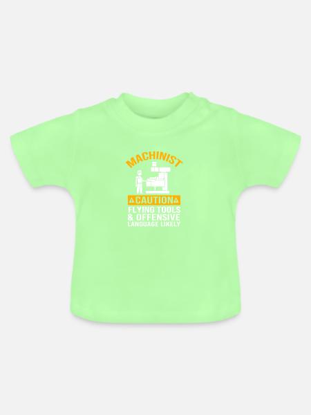 CNC Zerspaner Zerspanungsmechaniker Dreher Fräser - Baby Bio-T-Shirt mit Rundhals - Mintgrün
