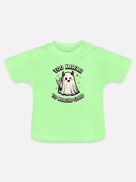 Kawaii - Baby Bio-T-Shirt mit Rundhals - Mintgrün