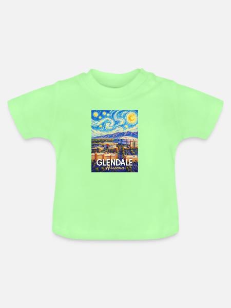 Glendale Arizona Sternennacht - Baby Bio-T-Shirt mit Rundhals - Mintgrün