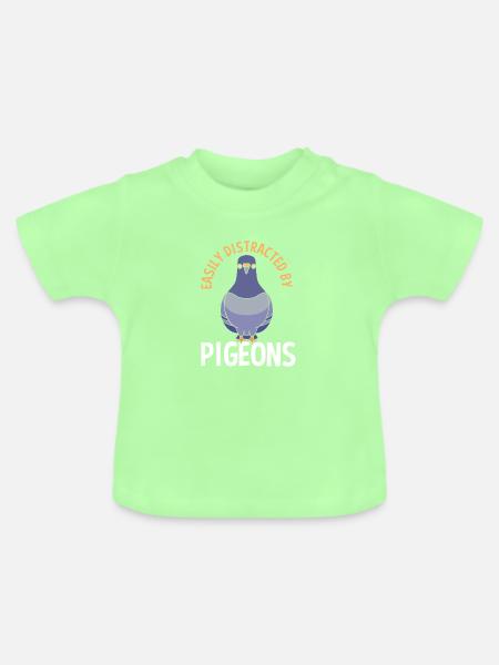 Taube Tauben - Baby Bio-T-Shirt mit Rundhals - Mintgrün