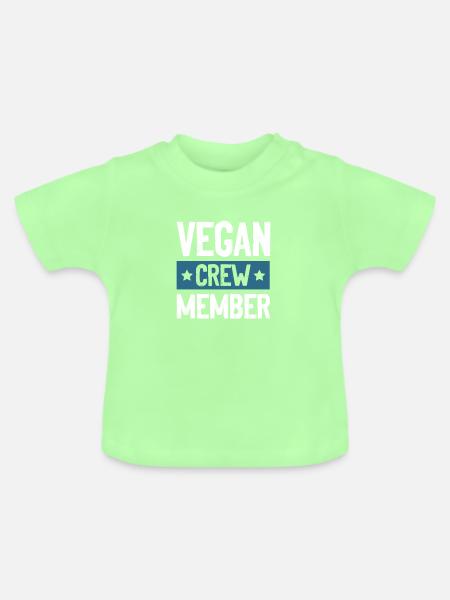 Vegan Crew - Baby Bio-T-Shirt mit Rundhals - Mintgrün