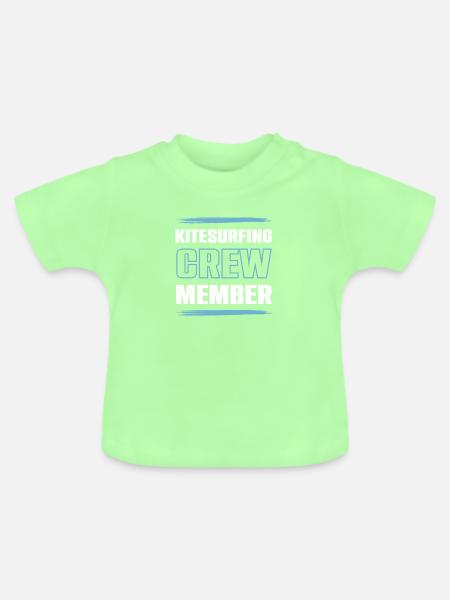 Kitesurfing Crew - Baby Bio-T-Shirt mit Rundhals - Mintgrün