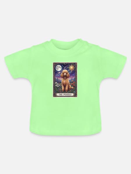 Pudel im Sternenreich - Baby Bio-T-Shirt mit Rundhals - Mintgrün
