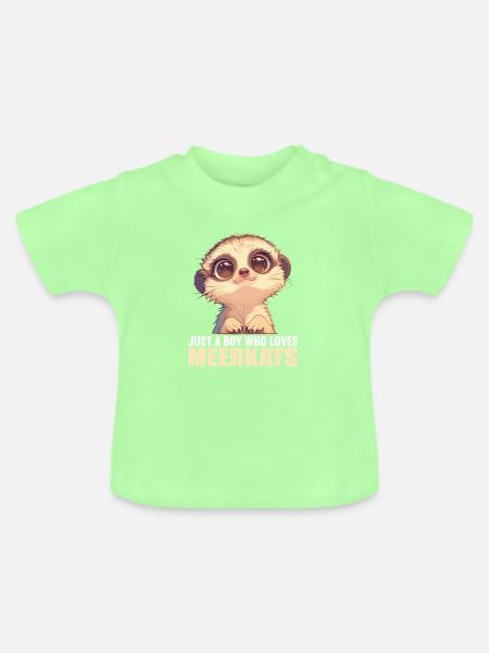 Meerkat Erdmännchen - Baby Bio-T-Shirt mit Rundhals - Mintgrün