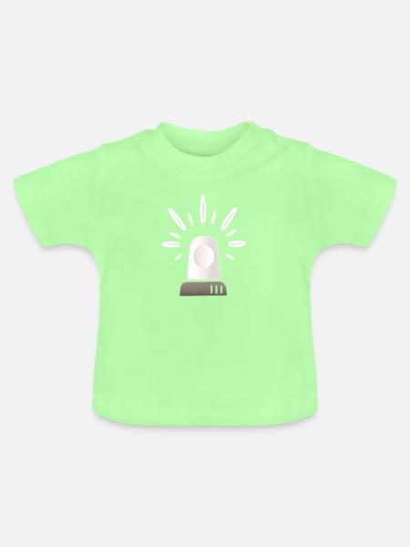 Weiße Sirene Warnleuchte - Baby Bio-T-Shirt mit Rundhals - Mintgrün