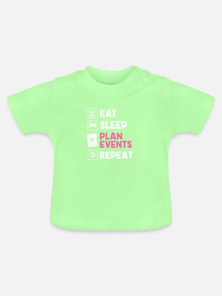 Event Planer - Baby Bio-T-Shirt mit Rundhals - Mintgrün
