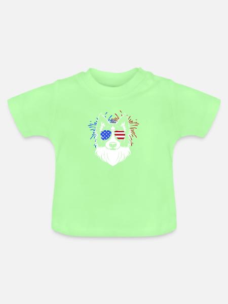 Border Collie - Baby Bio-T-Shirt mit Rundhals - Mintgrün