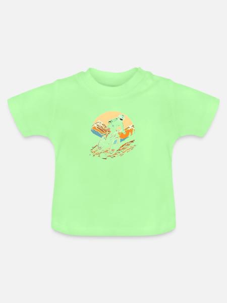 Mountainbiken - Baby Bio-T-Shirt mit Rundhals - Mintgrün