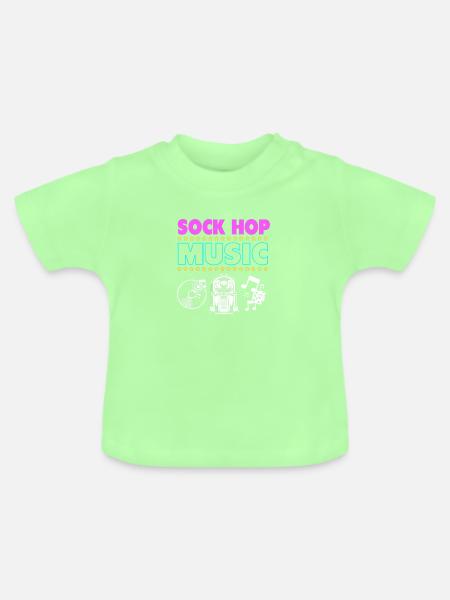 Sock Hop - Baby Bio-T-Shirt mit Rundhals - Mintgrün