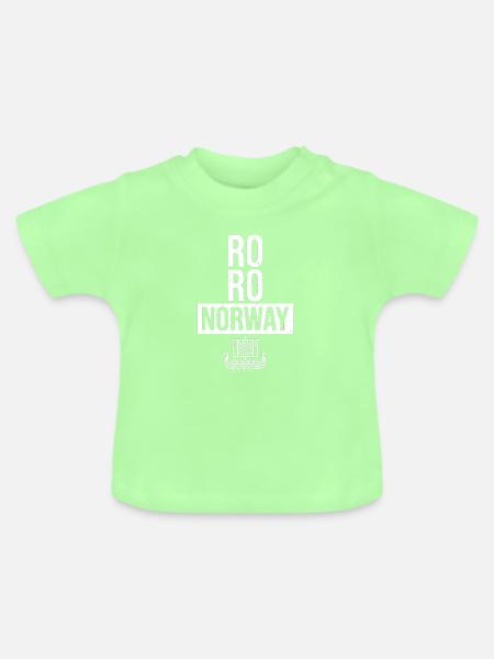 Norwegisches Wikingerschiff-Motiv - Baby Bio-T-Shirt mit Rundhals - Mintgrün