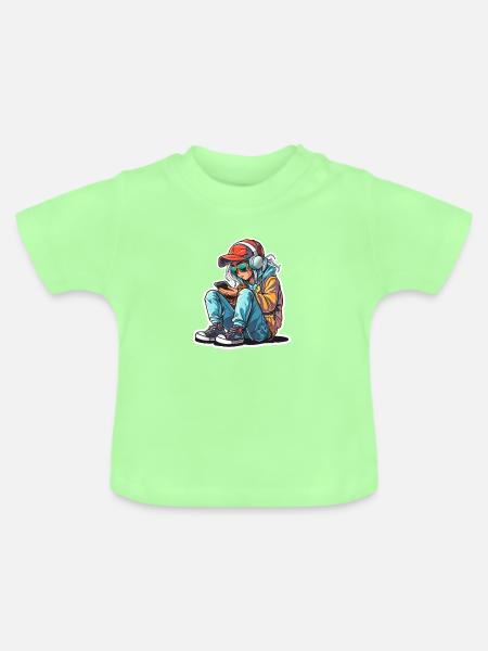 Gamer Grafik - Baby Bio-T-Shirt mit Rundhals - Mintgrün