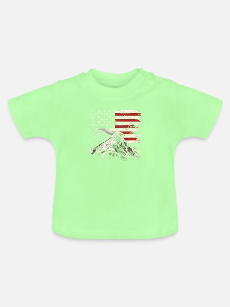 Hiking Patriotic Mountain Trail Backpacking Americ - Baby Bio-T-Shirt mit Rundhals - Mintgrün