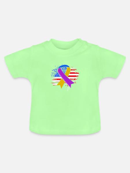 Blasenkrebs Krebs Blase - Baby Bio-T-Shirt mit Rundhals - Mintgrün