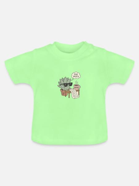 Büro Stress Pflanze - Baby Bio-T-Shirt mit Rundhals - Mintgrün