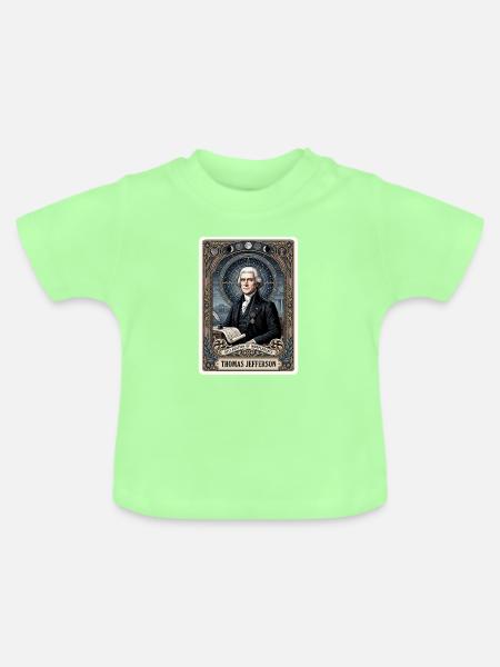 Thomas Jefferson Tarotkarte - Baby Bio-T-Shirt mit Rundhals - Mintgrün