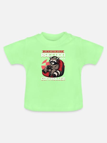 Gamer Gaming Cat Video Game - Baby Bio-T-Shirt mit Rundhals - Mintgrün