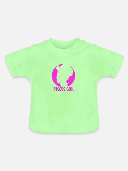 Sternzeichen Fische - Baby Bio-T-Shirt mit Rundhals - Mintgrün