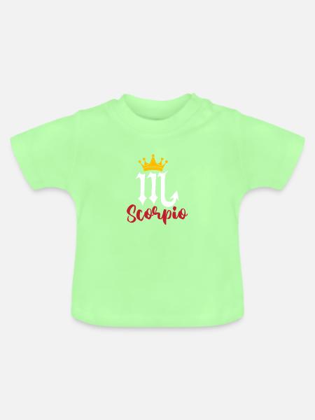 Sternzeichen Skorpion - Baby Bio-T-Shirt mit Rundhals - Mintgrün