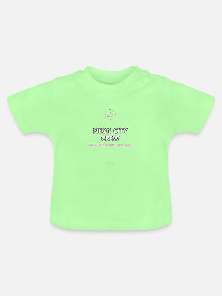 Neon City Crew · dunkle Kleidung - Baby Bio-T-Shirt mit Rundhals - Mintgrün