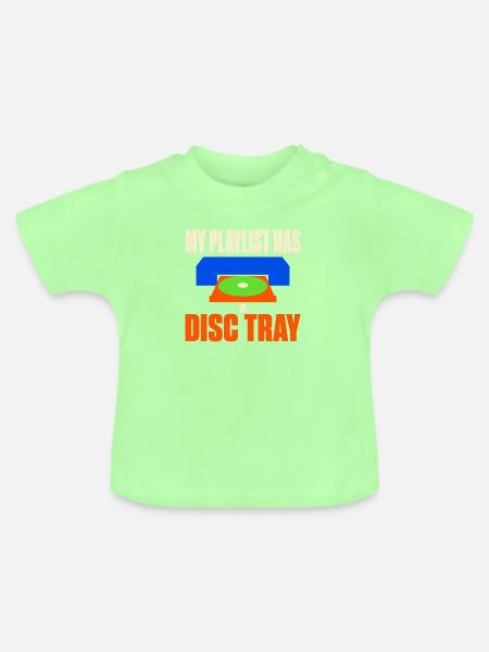 Cd-sammler Kompaktplatte Physisches Medium - Baby Bio-T-Shirt mit Rundhals - Mintgrün