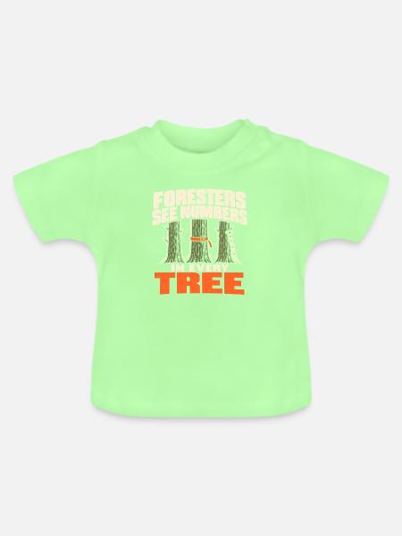Forstwirtschaft Förster Forstmanagement - Baby Bio-T-Shirt mit Rundhals - Mintgrün