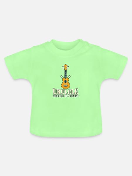 Lustiger Ukulele-spieler Dunkler Humor - Baby Bio-T-Shirt mit Rundhals - Mintgrün