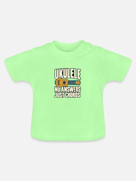 Lustiger Ukulele-spieler Dunkler Humor - Baby Bio-T-Shirt mit Rundhals - Mintgrün