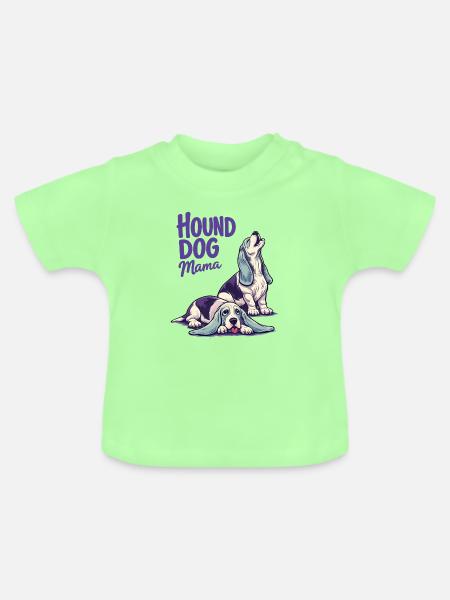 Hound Dog Mama - Baby Bio-T-Shirt mit Rundhals - Mintgrün