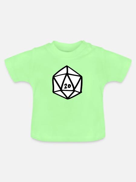 D20-Glyphe - Baby Bio-T-Shirt mit Rundhals - Mintgrün