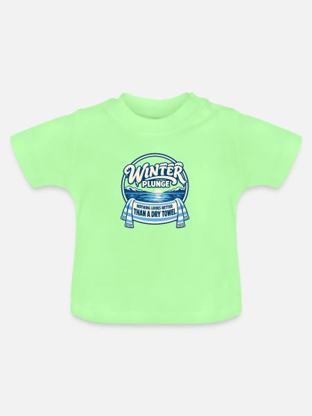 Winter Sprung Kaltwasser-challenge Schwimmfinisher - Baby Bio-T-Shirt mit Rundhals - Mintgrün