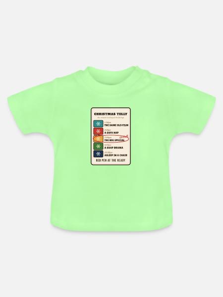 Weihnachts-Fernsehführer, roter Stift bereit - Baby Bio-T-Shirt mit Rundhals - Mintgrün