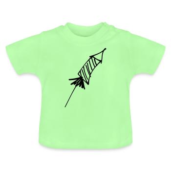 Silvester Rakete - Baby Bio-T-Shirt mit Rundhals - Mintgrün - Vorne