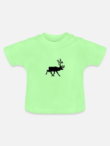 Rentier - Baby Bio-T-Shirt mit Rundhals - Mintgrün