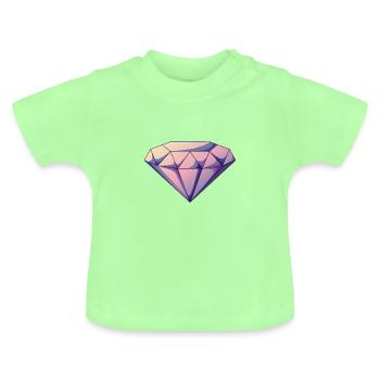 violetter Edelstein - Baby Bio-T-Shirt mit Rundhals - Mintgrün - Vorne
