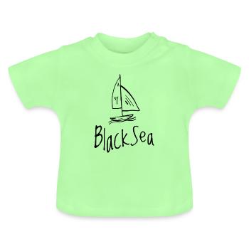 Black Sea - T-shirt bio col rond Bébé - vert menthe - Devant