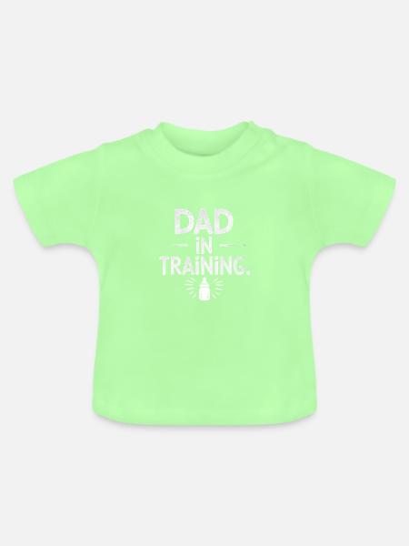 DAD IN TRAINING - Baby Bio-T-Shirt mit Rundhals - Mintgrün