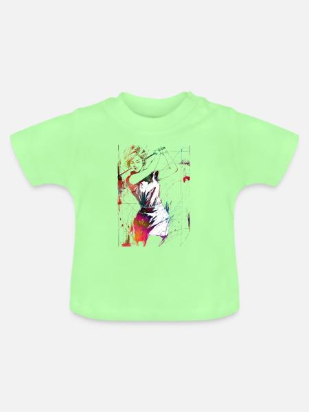 Golfspieler #golf - Baby Bio-T-Shirt mit Rundhals - Mintgrün