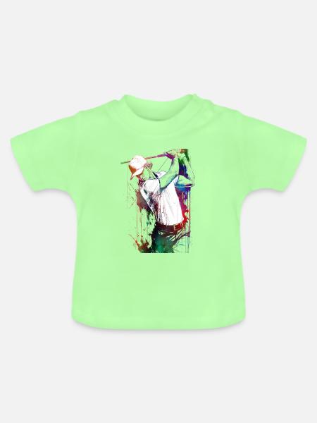 Golfspieler #golf - Baby Bio-T-Shirt mit Rundhals - Mintgrün