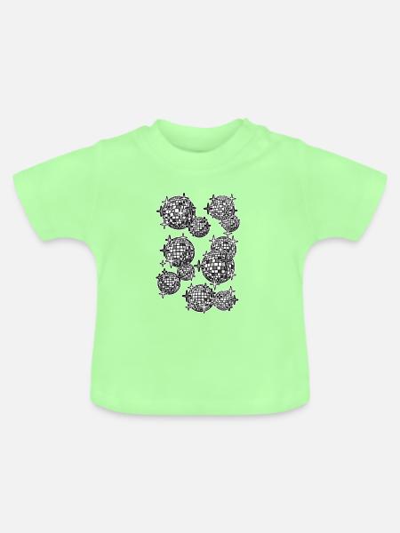 Spiegelkugeln - Baby Bio-T-Shirt mit Rundhals - Mintgrün