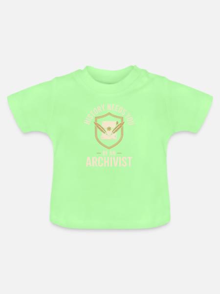 Archivarwappen mit Federabzeichen - Baby Bio-T-Shirt mit Rundhals - Mintgrün