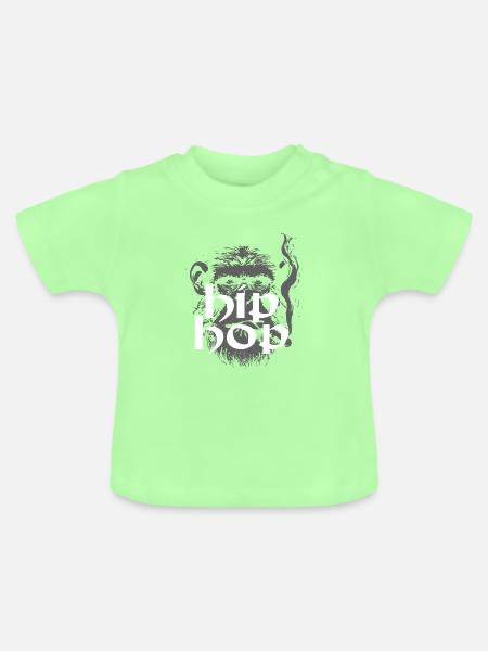 Hip Hop Affe - Baby Bio-T-Shirt mit Rundhals - Mintgrün