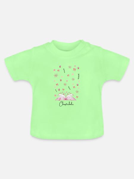 Lesezauber Herzbuch Funken - Baby Bio-T-Shirt mit Rundhals - Mintgrün