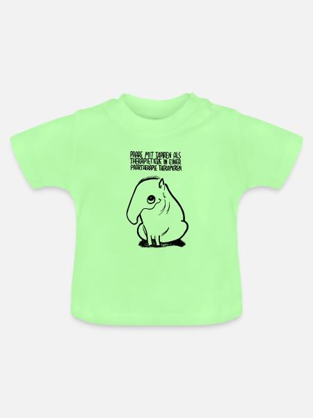 Tapir Therapietier - Baby Bio-T-Shirt mit Rundhals - Mintgrün
