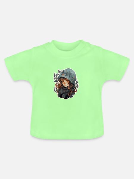 Wintermädchen - Baby Bio-T-Shirt mit Rundhals - Mintgrün