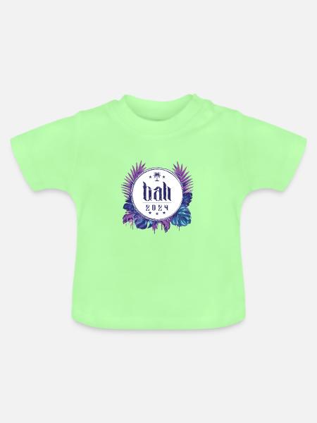 Bali 2024 - Baby Bio-T-Shirt mit Rundhals - Mintgrün